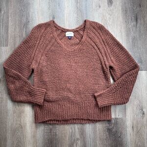 Universal Thread Women's V-Neck Rust Sweater